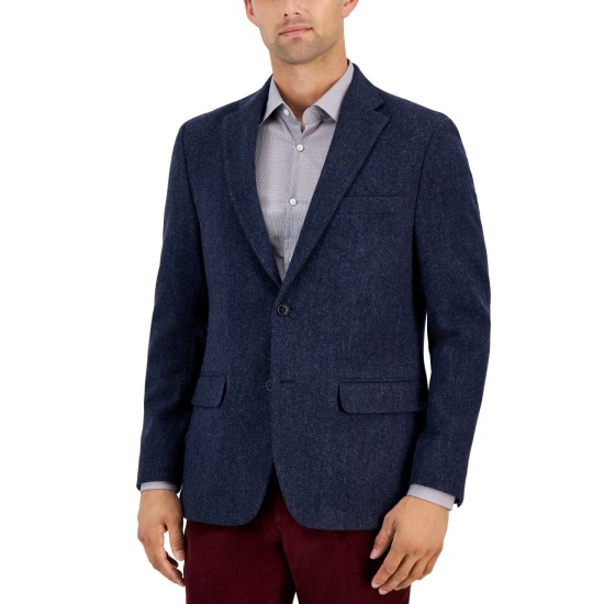  Men’s Modern-Fit All Wool Sport Coats, Navy, 44S