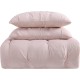  Everyday CS1969BSKG-1500 Pleated Comforter Set, Blush, King