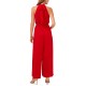  Women’s Halter Tie-Back Wide-Leg Jumpsuit – Ultra Red, XL