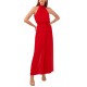  Women’s Halter Tie-Back Wide-Leg Jumpsuit – Ultra Red, XL