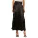  Women’s Textured a-Line Maxi Skirt – Rich Black, X-Large