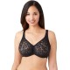  Women’s Plus Size Halo Lace Full Coverage Underwire Bra, Black , 40DDD