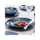  Samara 12 Piece Stoneware Dinnerware Set in Blue