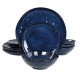  Samara 12 Piece Stoneware Dinnerware Set in Blue