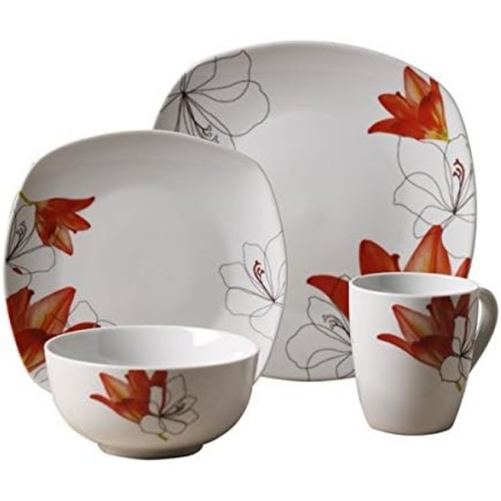 Gallery Lily Square 16-pc. Dinnerware Set