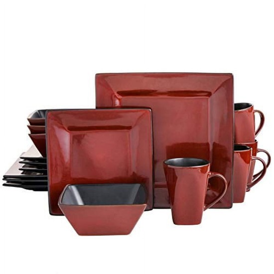  Kiesling 16-Piece Dinnerware Set – Red