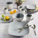  Soho Lounge 16-Piece Dinnerware Set- Ligth Gray