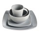  Soho Lounge 16-Piece Dinnerware Set- Ligth Gray