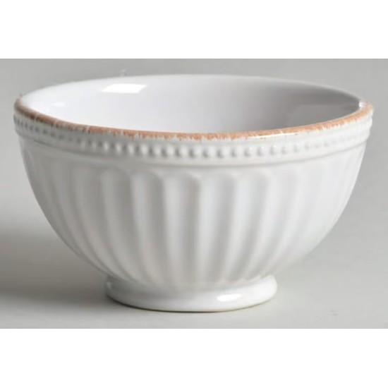  855545 French Perle Groove Dove Grey Bowl, 24 oz