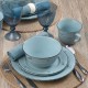  Trellis Coastal 16-Piece Dinnerware Set Teal