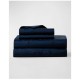  Bethany Jacquard Organic Cotton Queen Fitted Sheet, Navy