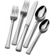 , Alyse Flatware Service for 12, 65 Piece Set, 18/10 Stainless Steel, Silverware Set with Serving Utensils (New)