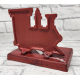  Iron Toy Train Stocking Holder In Red, 5.25″ W x 4.5″