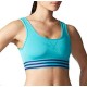  Women’s Performance Adigirl 3 Stripe Bralette (Blue, Large)