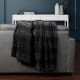  Artisan Mixed Yarn Blanket (60 in x 70 in) Black