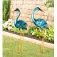 35” Blue Heron Statue Pair