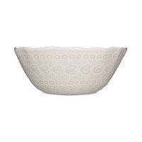 222 Fifth Capri Isle Mosaic Tile Cereal Bowl, White