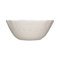 222 Fifth Capri Isle Mosaic Tile Cereal Bowl, White