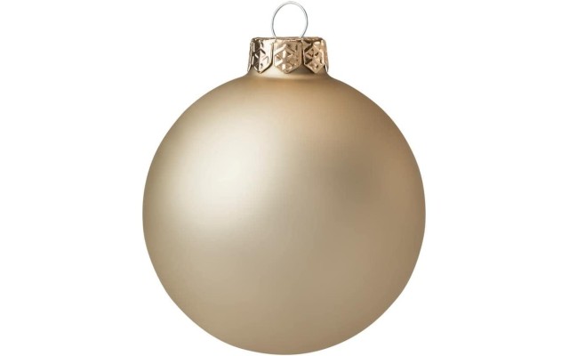 2.75 in. Gold Matte Glass Christmas Ornament (PACK OF 6)