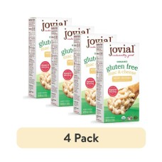 (4 pack) Jovial 100% Organic Gluten Free White Cheddar Box Mac & Cheese, Packaged Meal, 6 oz