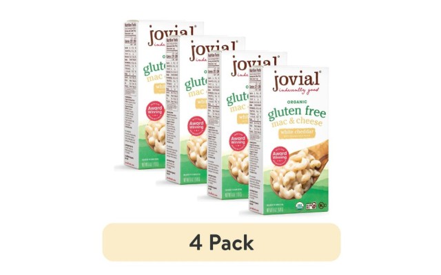 (4 pack)  100% Organic Gluten Free White Cheddar Box Mac & Cheese, Packaged Meal, 6 oz
