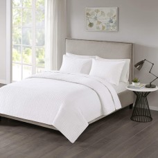 510 Design Trace Full/Queen 3pc Reversible Coverlet Set, White