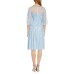  Women’s Beaded Flutter-Sleeve Dress, Elegant Sky, 10