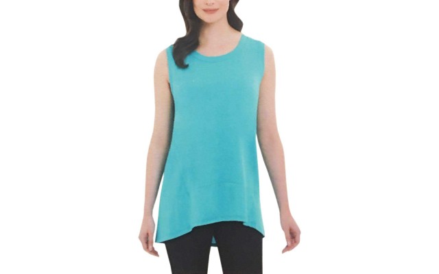   Women’s Sleeveless Fashion Top (Aquatic, M)