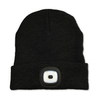 Adventure Men’s Led Cuffed Beanie, Black