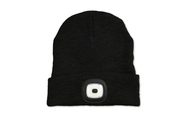  Men’s Led Cuffed Beanie, Black