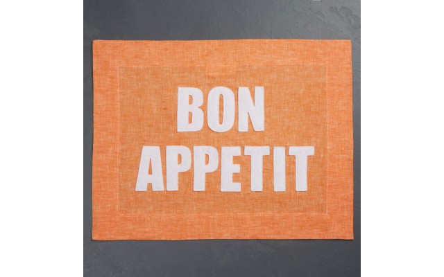 Alexandra Ferguson Bon Appetit Placemat, Orange