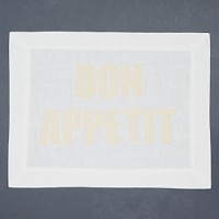 Alexandra Ferguson Bon Appetit Placemat, White