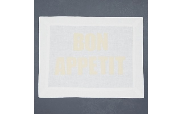 Alexandra Ferguson Bon Appetit Placemat, White