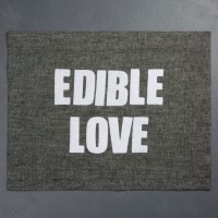 Alexandra Ferguson Edible Love Placemat, Charcoal
