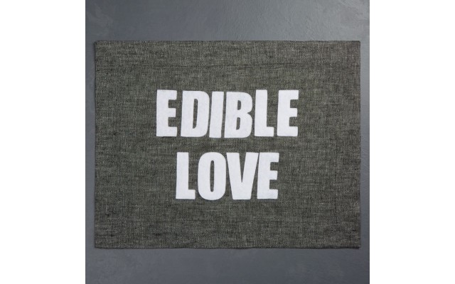 Alexandra Ferguson Edible Love Placemat, Charcoal