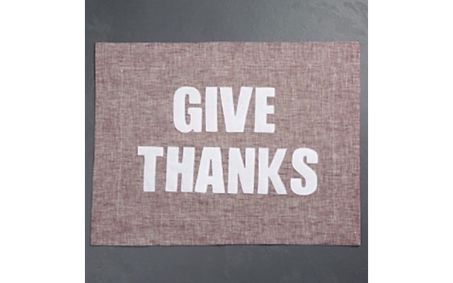 Alexandra Ferguson Give Thanks Placemat, Red
