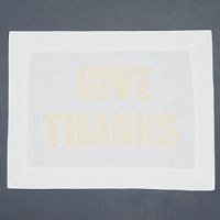 Alexandra Ferguson Give Thanks Placemat, White