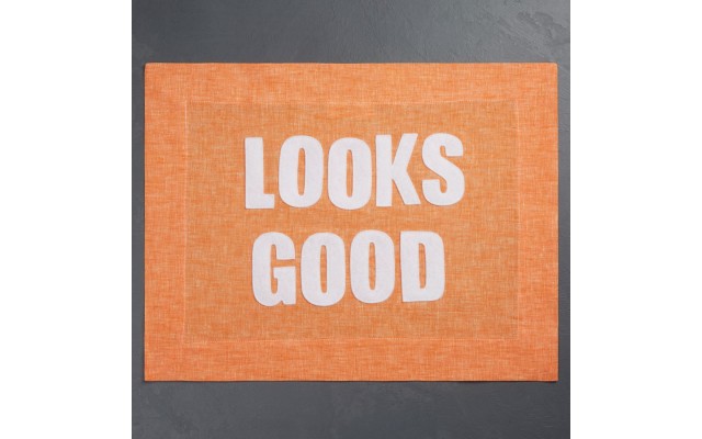 Alexandra Ferguson Looks Good Placemat, Orange