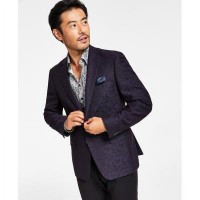 Alfani Men s Slim-Fit Jacquard Blazer Jacket, Navy, 36R
