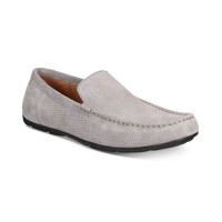 Alfani Men’s Casual Shoes Kendric Textured Drivers, Tornado Grey, 10.5 M