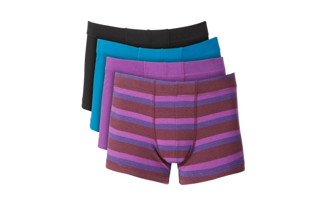  Men’s 4-Pack Boxer Briefs, X-Large, Purple