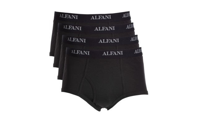  Mens 5 Pack Cotton Briefs, Black, Small