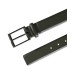  Men’s Alfatech Stretch Faux-Leather Wrapped Buckle Dress Belt, Green, Small