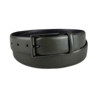 Alfani Men’s Alfatech Stretch Faux-Leather Wrapped Buckle Dress Belt, Green, Small