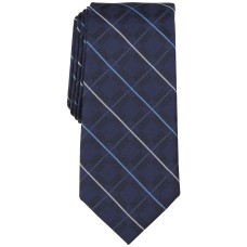 Alfani Men’s Canfield Grid Tie, Navy