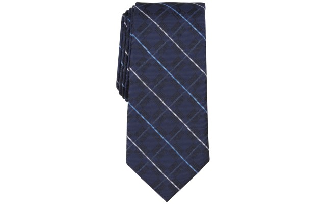  Men’s Canfield Grid Tie, Navy