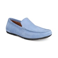 Alfani Men’s Casual Shoes Kendric Textured Drivers, 10.5 M, Denim Grey
