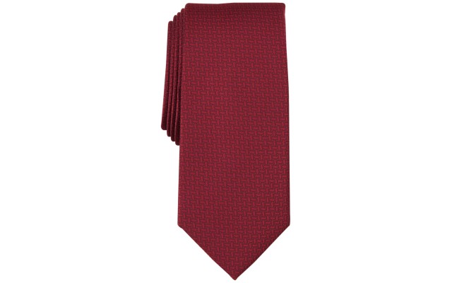  Men’s Edson Mini-Link Tie, Burgundy