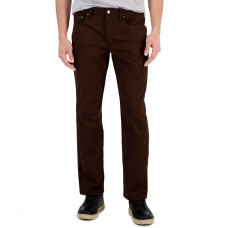 Alfani Men’s Five-Pocket Pants, Dark Brown/32×32