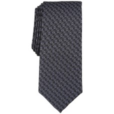 Alfani Men’s Geo-Print Tie, Charcoal